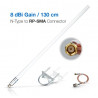 Fiber Glass Antenna - 8dBi - N-Type to SMA - EU868MHz